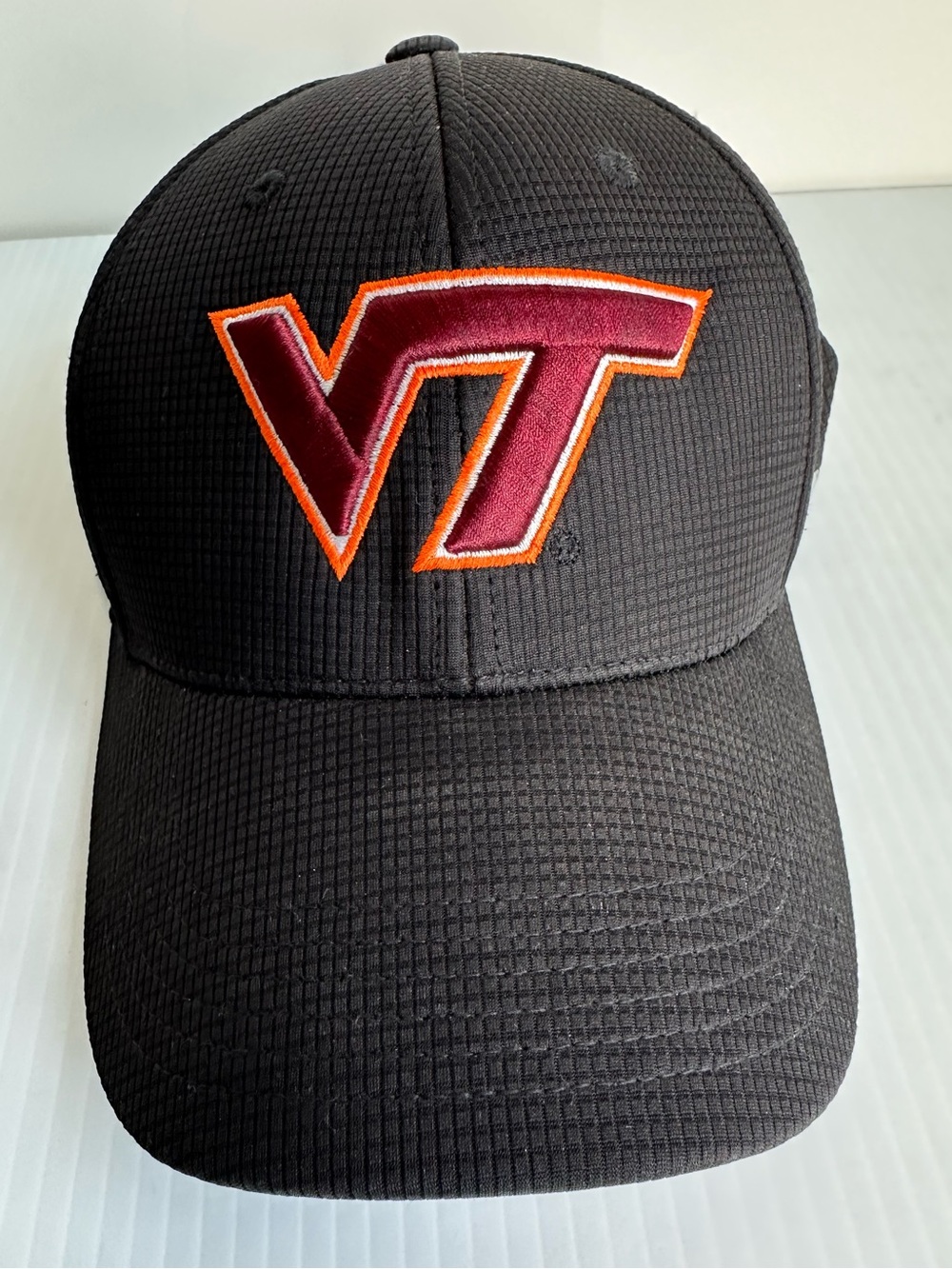 Virginia Tech Hokies Black Fitted Hat Top Of The World Memory Fit Cap